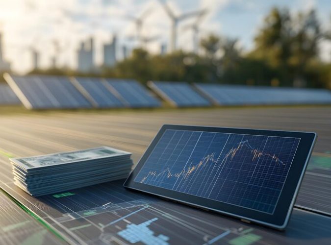 tablet-displaying-stock-chart-solar-panel-field_717577-20190